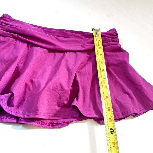 Lands' End Skirted Swim Bottom Ruched waistband Flounce Skirt Size 4 - Picture 5 of 6
